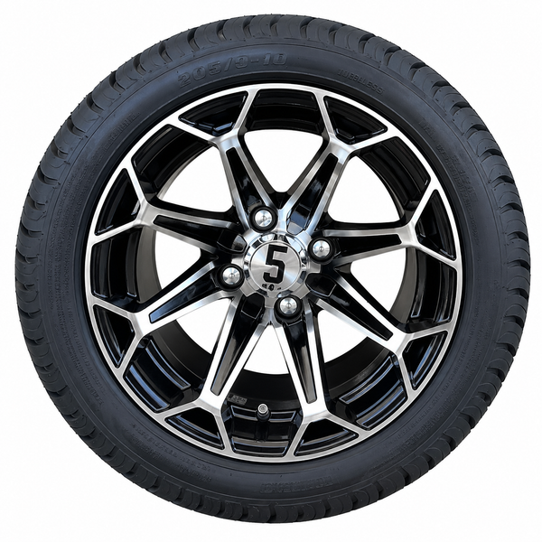 215/35-12″ Machined/Black Tyre and Wheel Combo