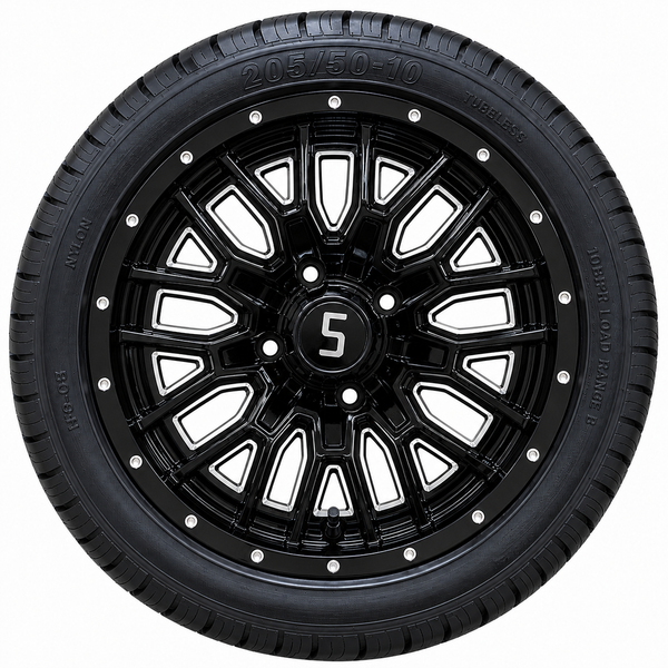 225/30-14″ Matte Black Tyre and Wheel Combo